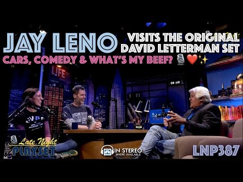 JAY LENO visits Late Night Playset to talk Cars &amp; David Letterman LNP387