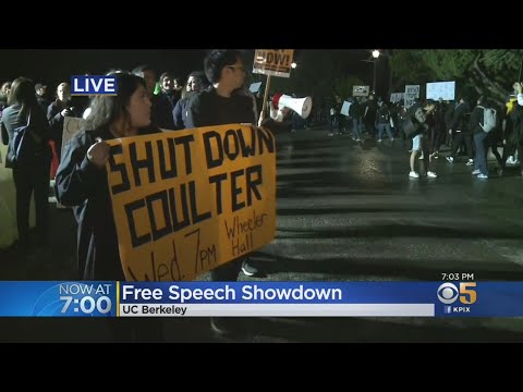 Demonstrators March To Keep Ann Coulter From Speaking At UC Berkeley