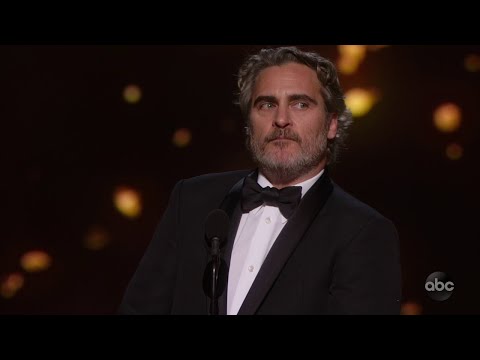 Joaquin Phoenix Accepts the Oscar for Lead Actor