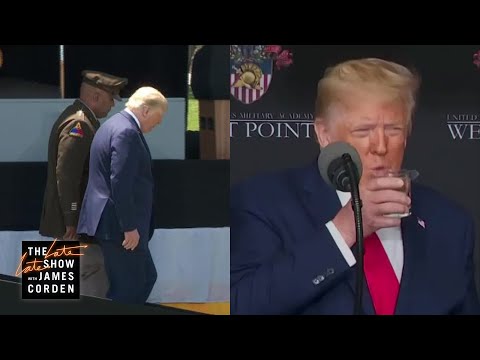 Trump Struggles w/ Ramps &amp; Water at West Point