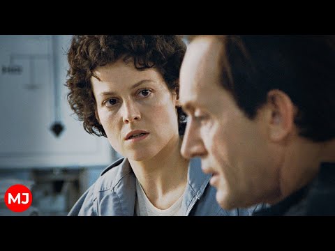 Reaction of Ripley when she founds out that Bishop&#039;s android - Aliens (1986) in 1080p