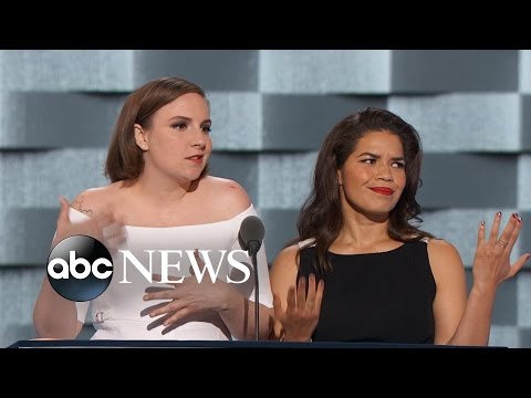 Lena Dunham and America Ferrera Tear Into Trump at the DNC