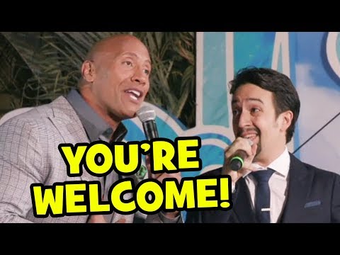 &quot;You&#039;re Welcome&quot; Live By Dwayne Johnson &amp; Lin-Manuel Miranda At Moana World Premiere