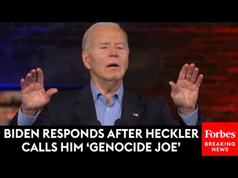 Heckler Calls Biden &#039;Genocide Joe&#039; At Atlanta, Georgia Rally—Then The President Responds