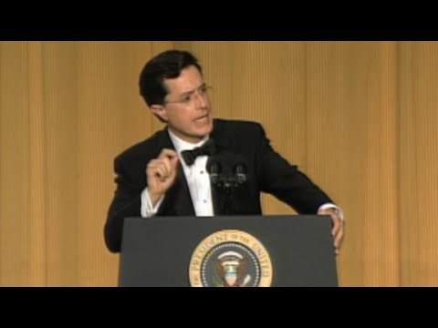 Watch Stephen Colbert at the 2006 White House Corresponde...