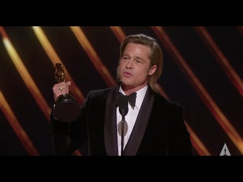 Brad Pitt Wins Best Supporting Actor