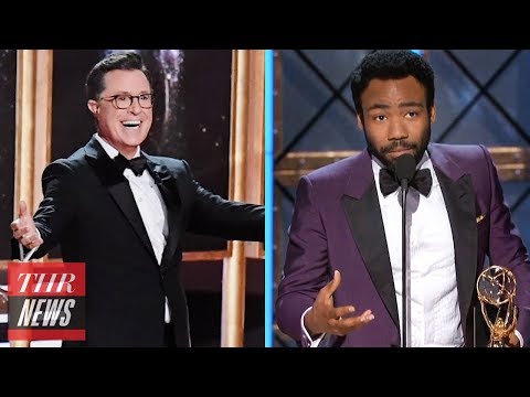 2017 Emmy Highlights: Colbert Musical, Donald Glover Historic Win, Hulu&#039;s First Win | THR News