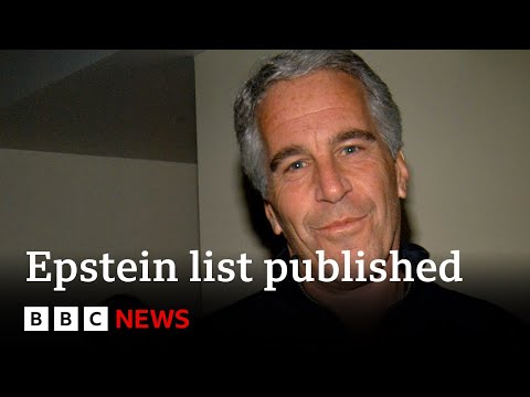 Jeffrey Epstein: List of names in court files released - BBC News