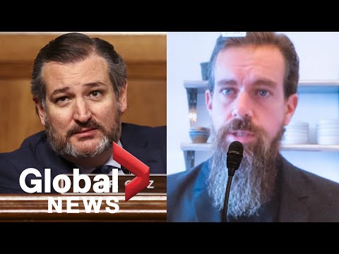 US election: Jack Dorsey grilled by Ted Cruz on Twitter&#039;s voter fraud disclaimer