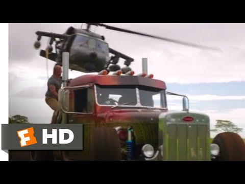 Hobbs &amp; Shaw (2019) - Helicopter vs. Trucks Scene (8/10) | Movieclips