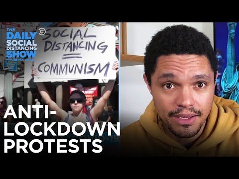 Crowds Protest Coronavirus Lockdown | The Daily Social Distancing Show