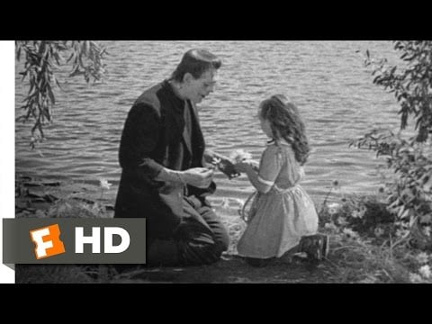 Frankenstein (6/8) Movie CLIP - The Monster Befriends Maria (1931) HD