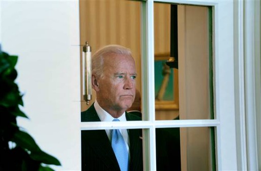 vice president joe biden stares out window