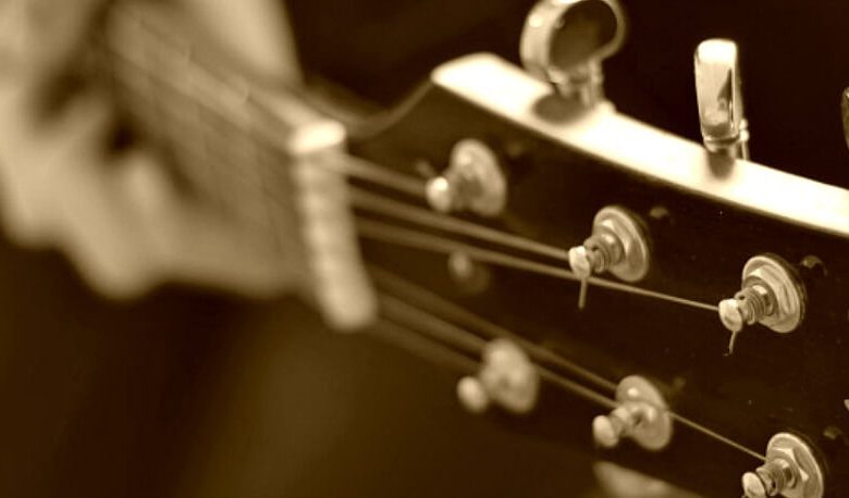 Close up of a guitar