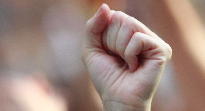 A close up of a hand