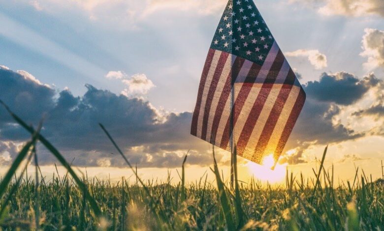 A close up of a flag