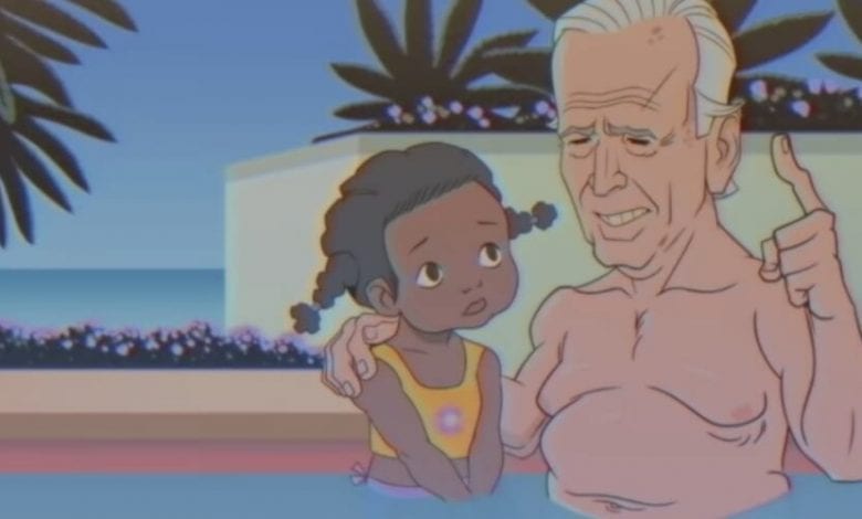 joe biden leg hair animated clip