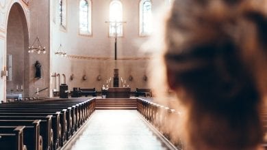 A close up of a church