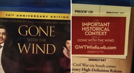 gone with the wind historical context warning sticker 