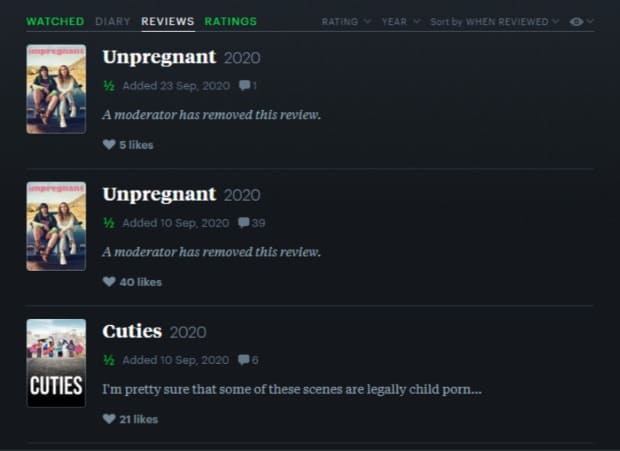 Unpregnant Letterboxd reviews