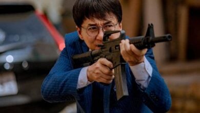 Vanguard review Jackie Chan machine gun