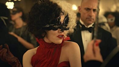 Cruella movie review Emma Stone Mark Strong