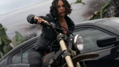 F9 review Michelle Rodriguez motorcycle