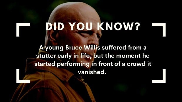 Bruce Willis youth stutter