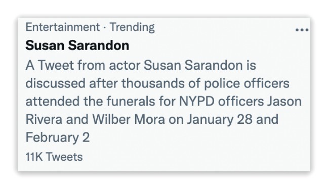 twitter sarandon warning