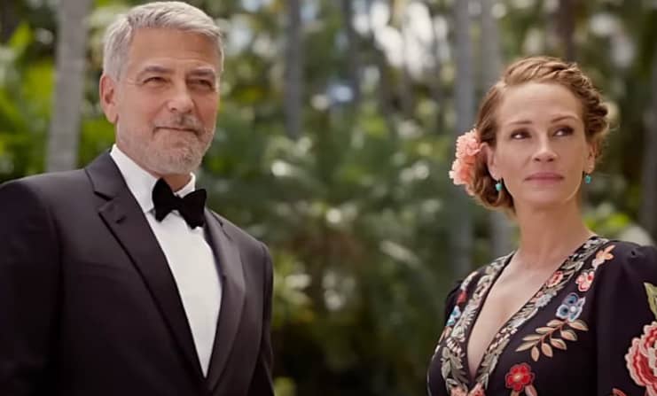 ticket to paradise review Clooney tux