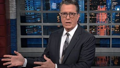 Stephen Colbert hamas trump