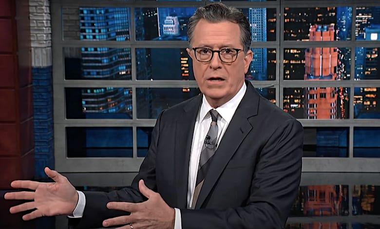Stephen Colbert hamas trump