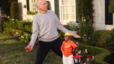 Curb Your Enthusiasm Larry David lawn jockey