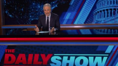 Jon Stewart cnn MSNBC biden hogtied decal