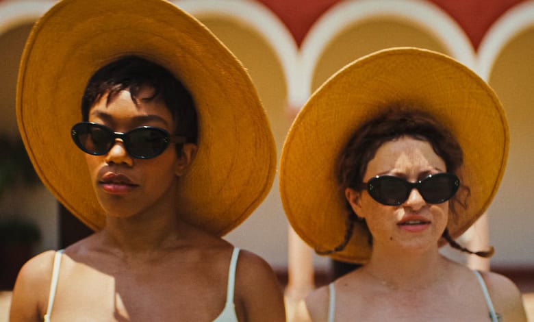 blink-twice-review Naomie Ackie Alia Shawkat