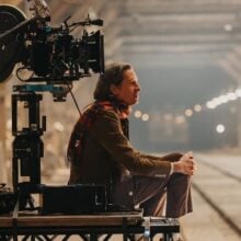 Wes Anderson on set of The Phoenician Scheme-