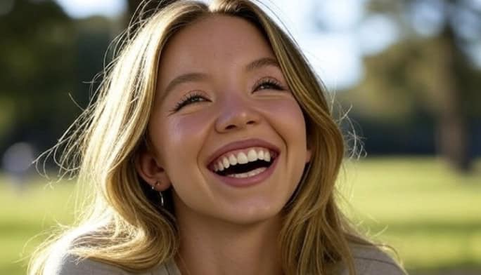 AI Sydney Sweeney smiling