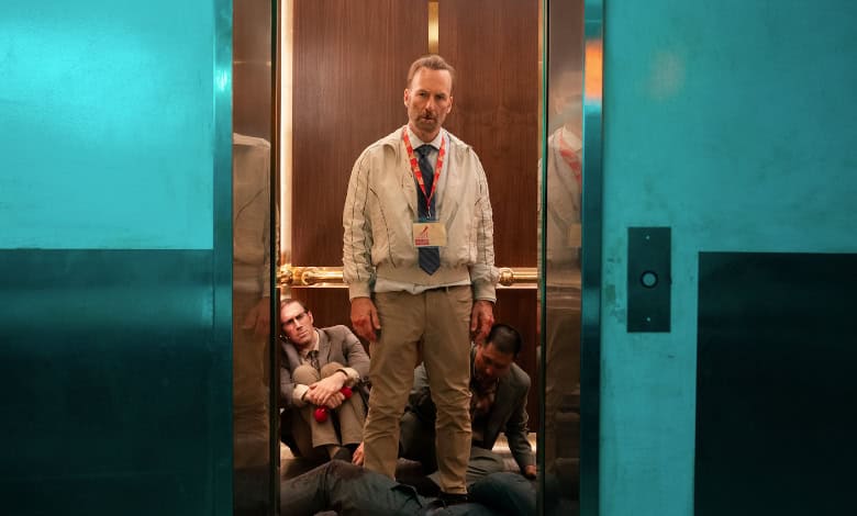 Nobody 2 review Bob Odenkirk in elevator