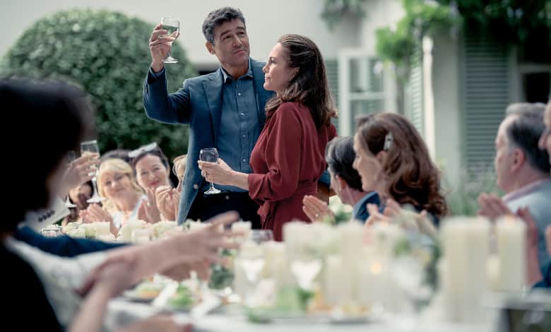 ANNIVERSARY_review Kyle Chandler Diane Lane toast