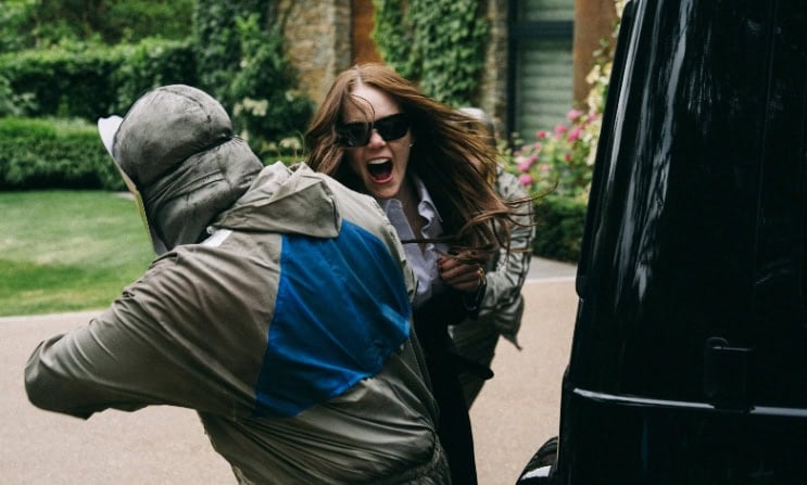 Bugonia review Emma Stone attacked