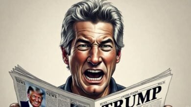 Richard Gere reads about Trump-