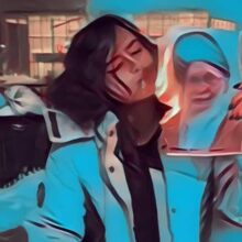 Iranian-protester-cigarette