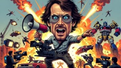 Director Michael Bay caricature