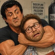 ChatGPT Sylvester Stallone Seth Rogen headlock -2