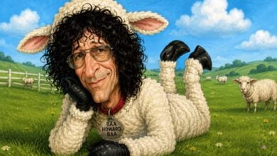 Howard Stern lamb caricature