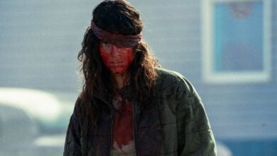 ONSLAUGHT review Adria Arjona eye patch-